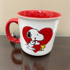 PEANUTS SNOOPY WOODSTOCK "MUSICAL NOTE WITH HEARTS" COFFEE MUG VALENTINE'S DAY